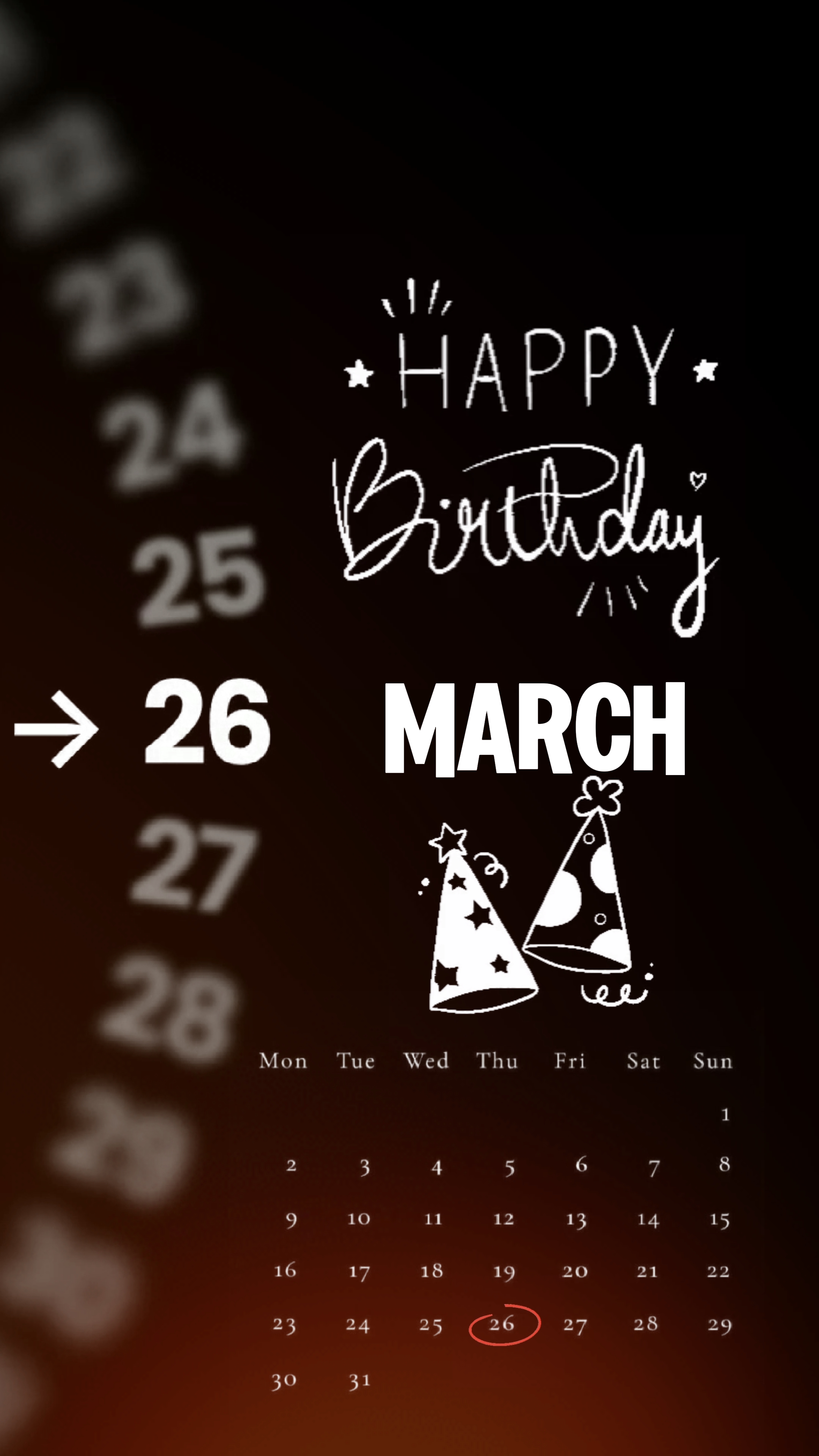 Ulang tahun 26 Maret 
