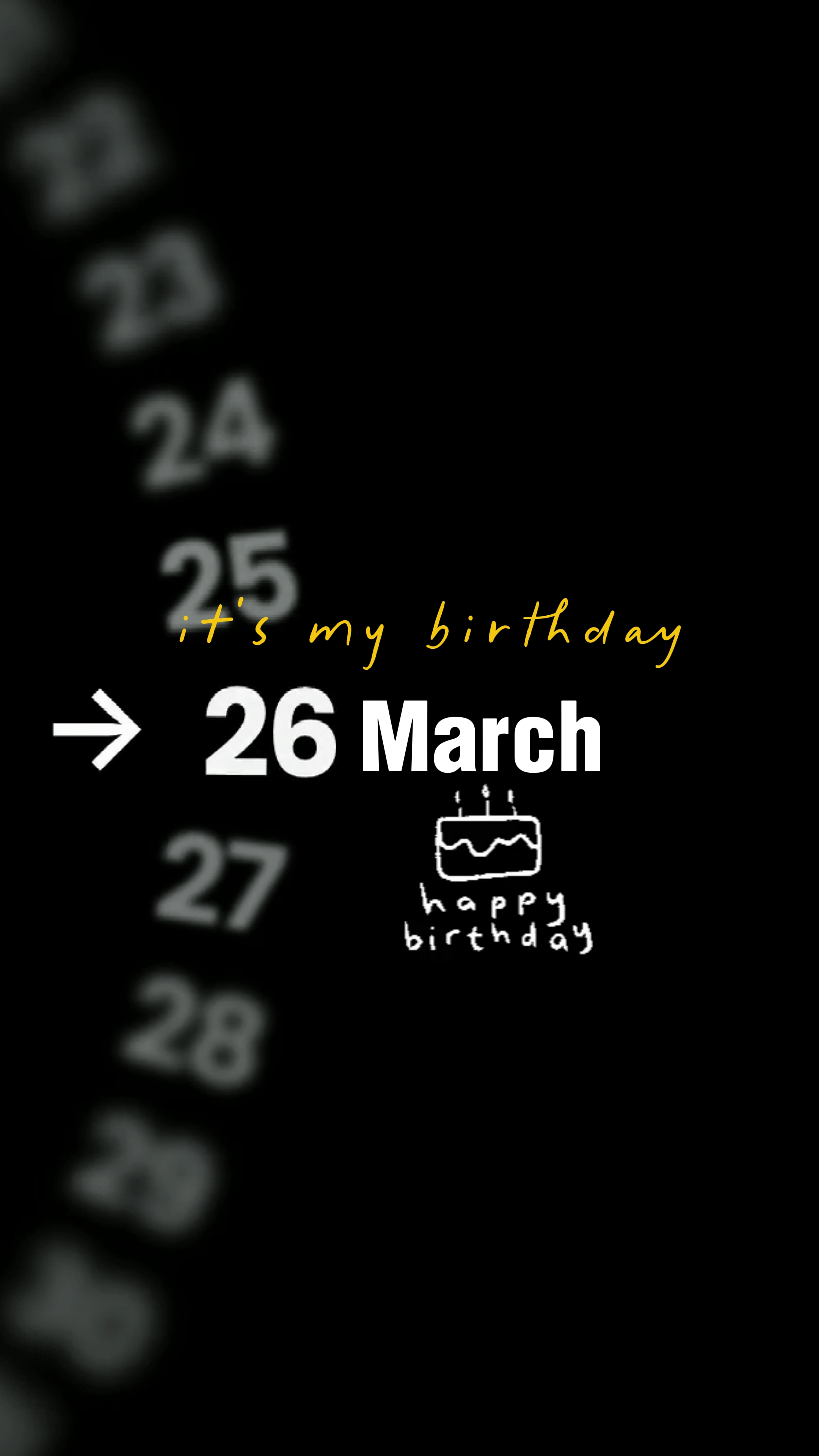 26 Maret Ulang Tahunku