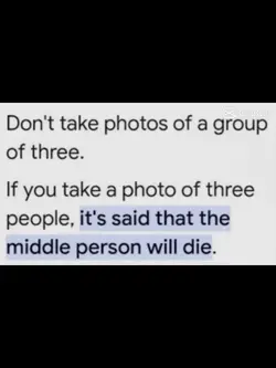 "Don't take photos"