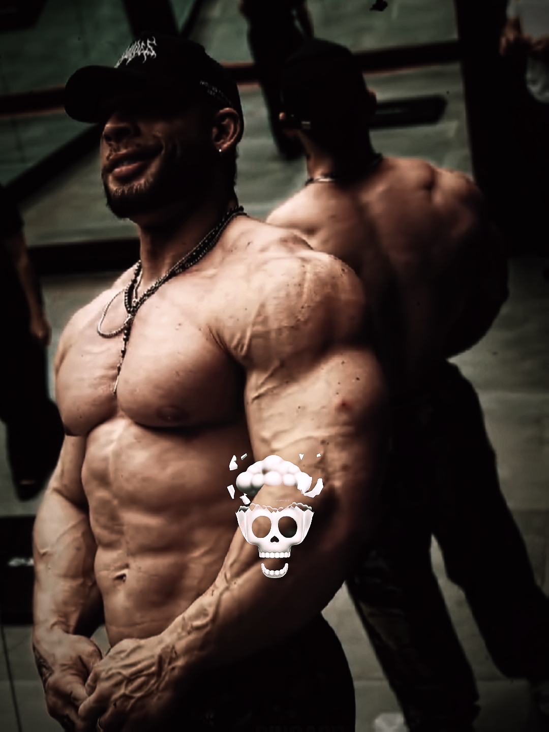 Fitnessstudio Schädelgesicht