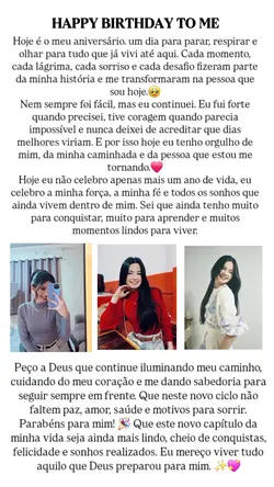 Parabéns pra mim