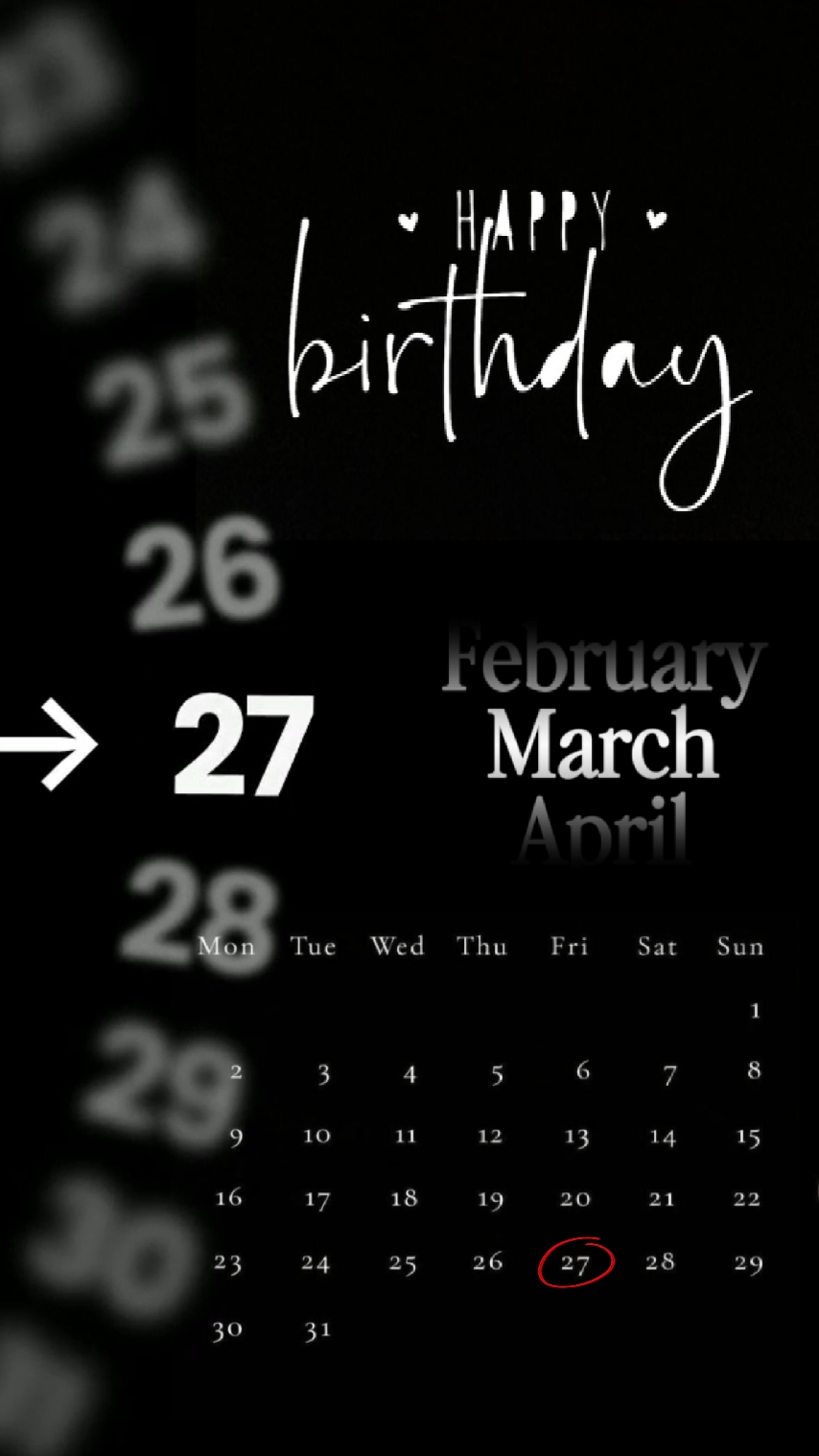 HBD 27 MARS 