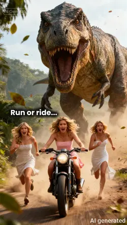 AI T-Rex run. ride.