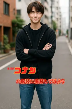 名探偵コナンの服装に着替えてみた