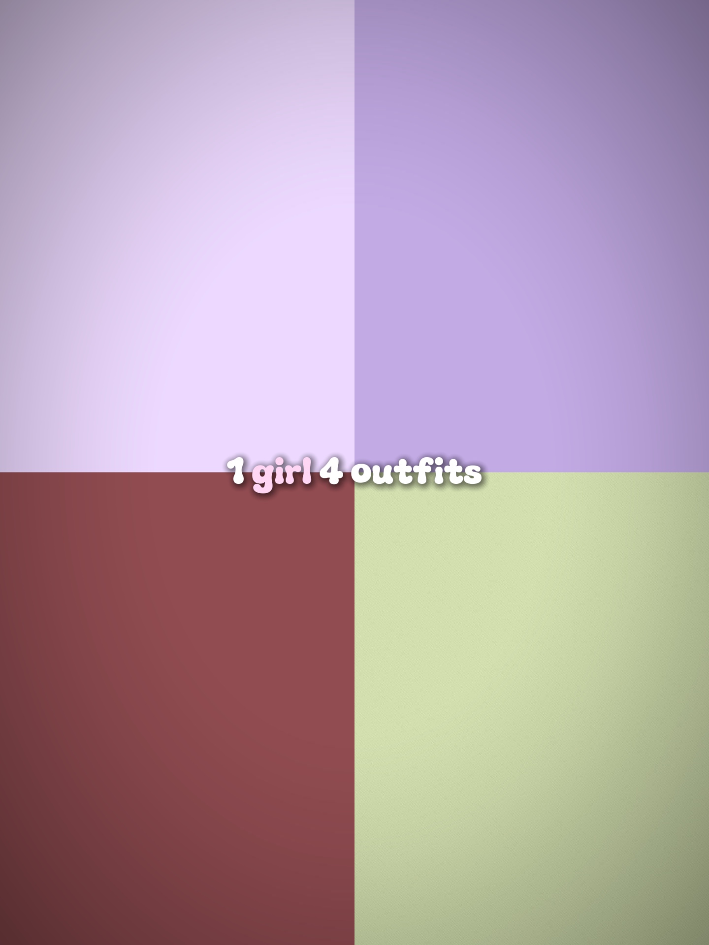 1 Mädchen 4 Outfits