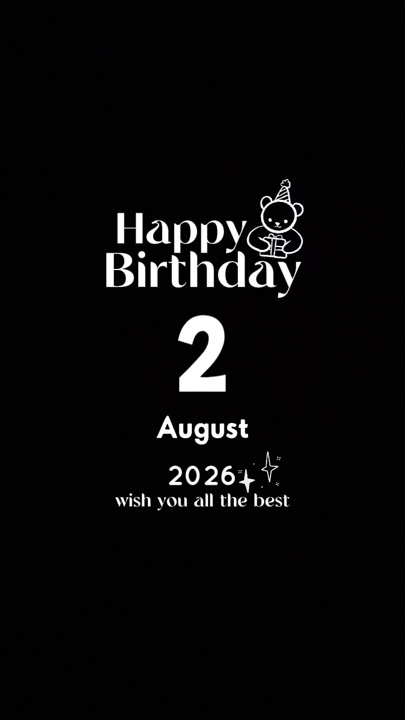 Hbd 2 august 2026