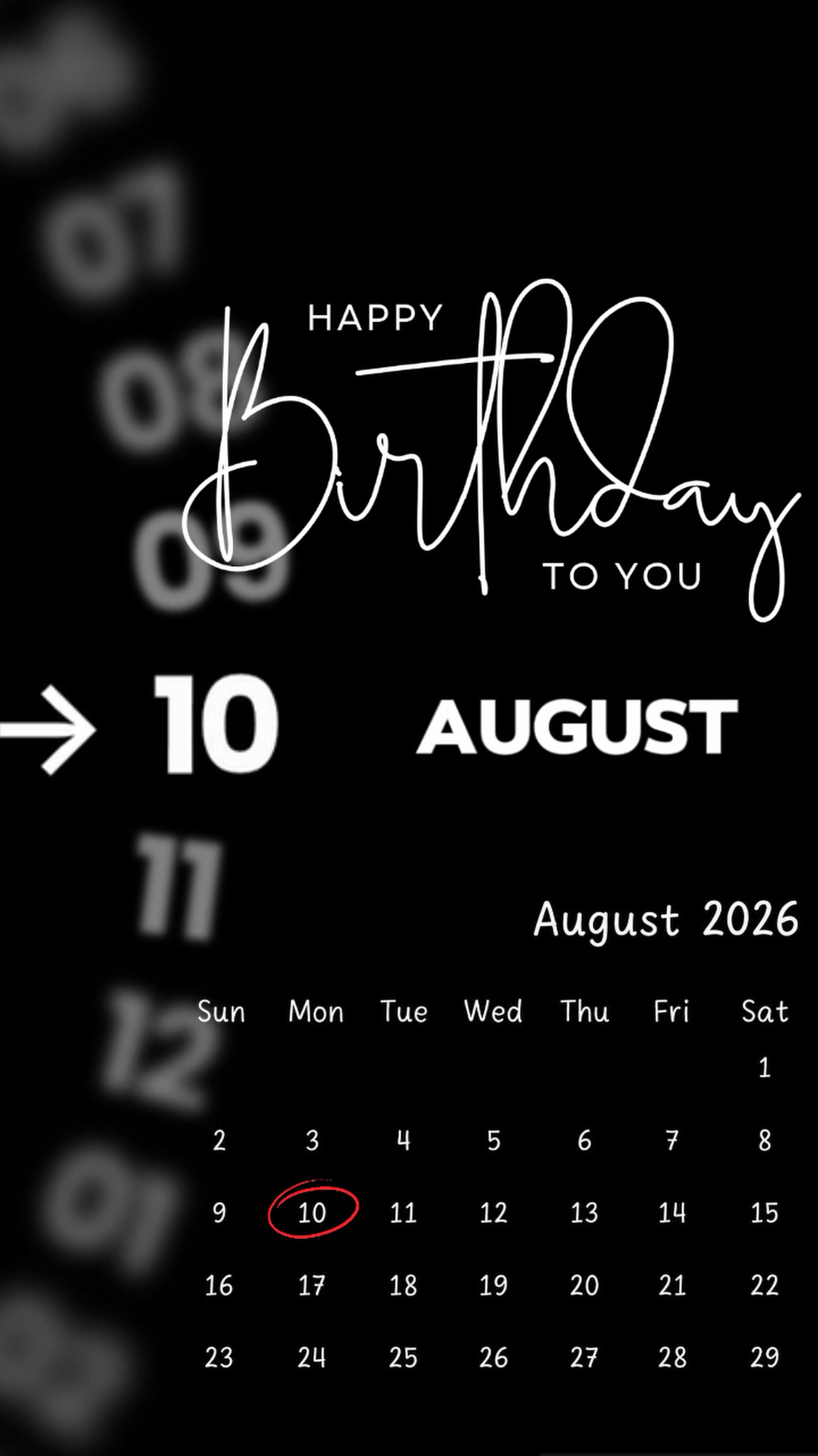 BIRTHDAY 10 AUGUST