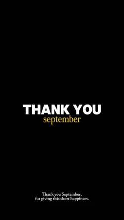 Thank you september