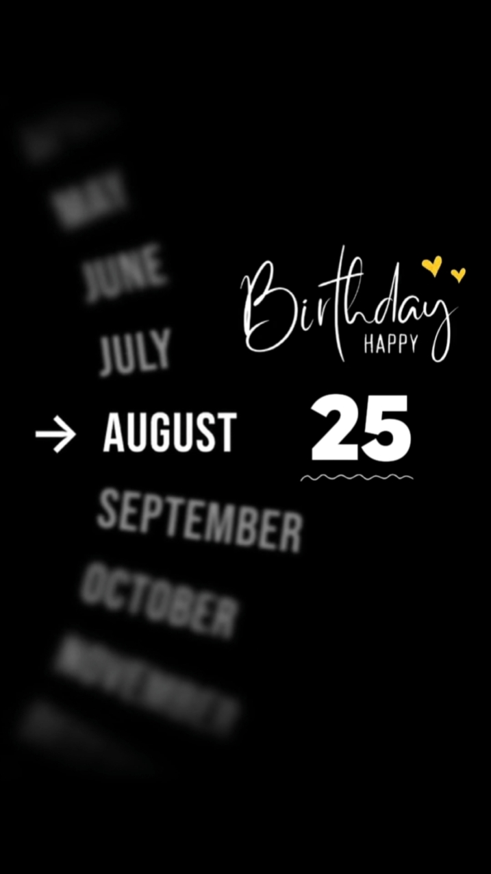 BIRTHDAY 25 AUGUST 
