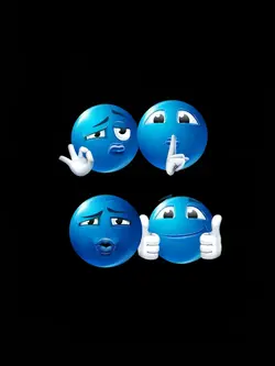 os emojis azuis 
