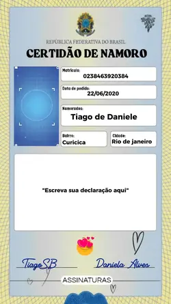 CERTIDÃO DE NAMORO