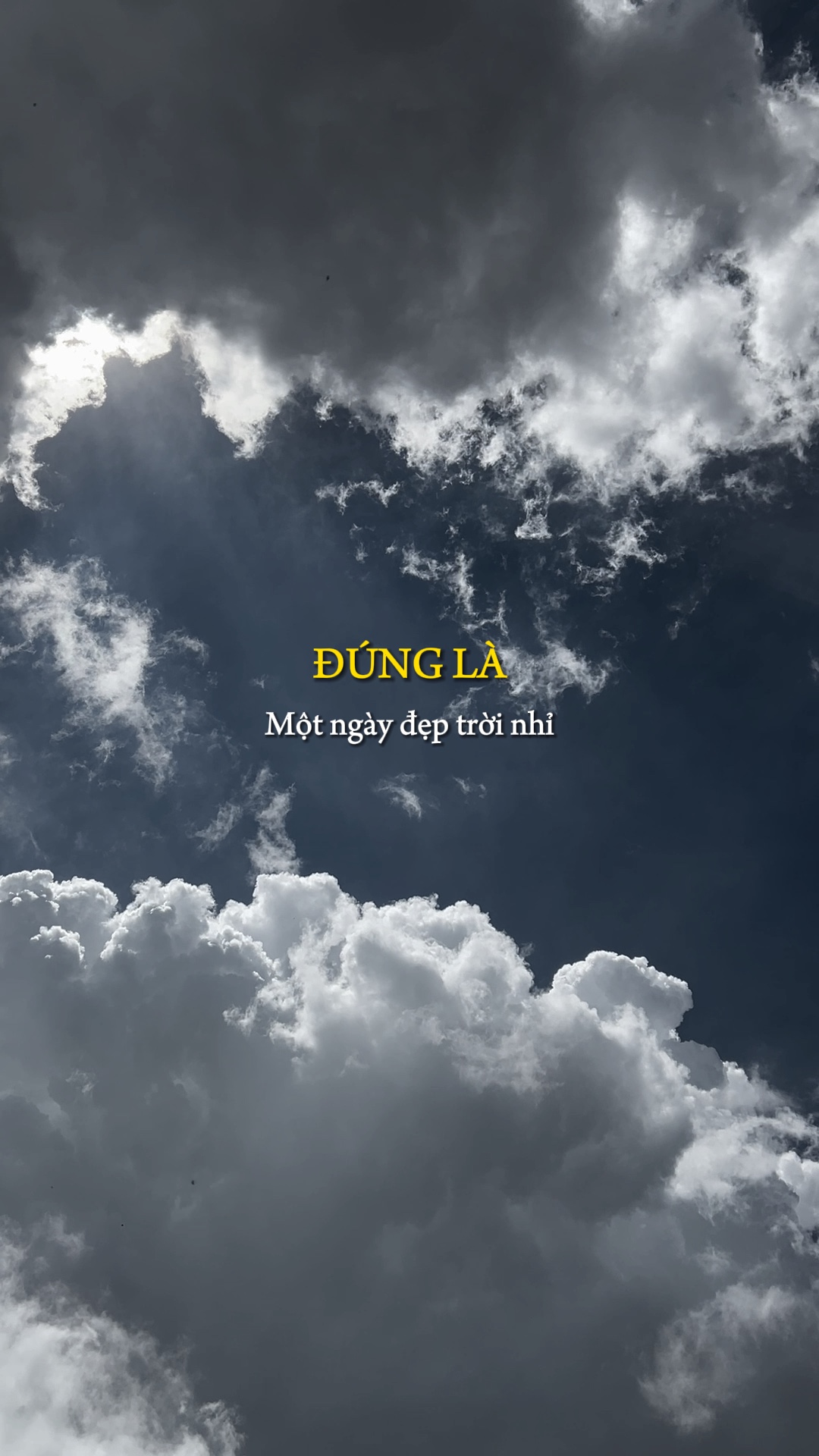 Đúng là một ngày đẹp