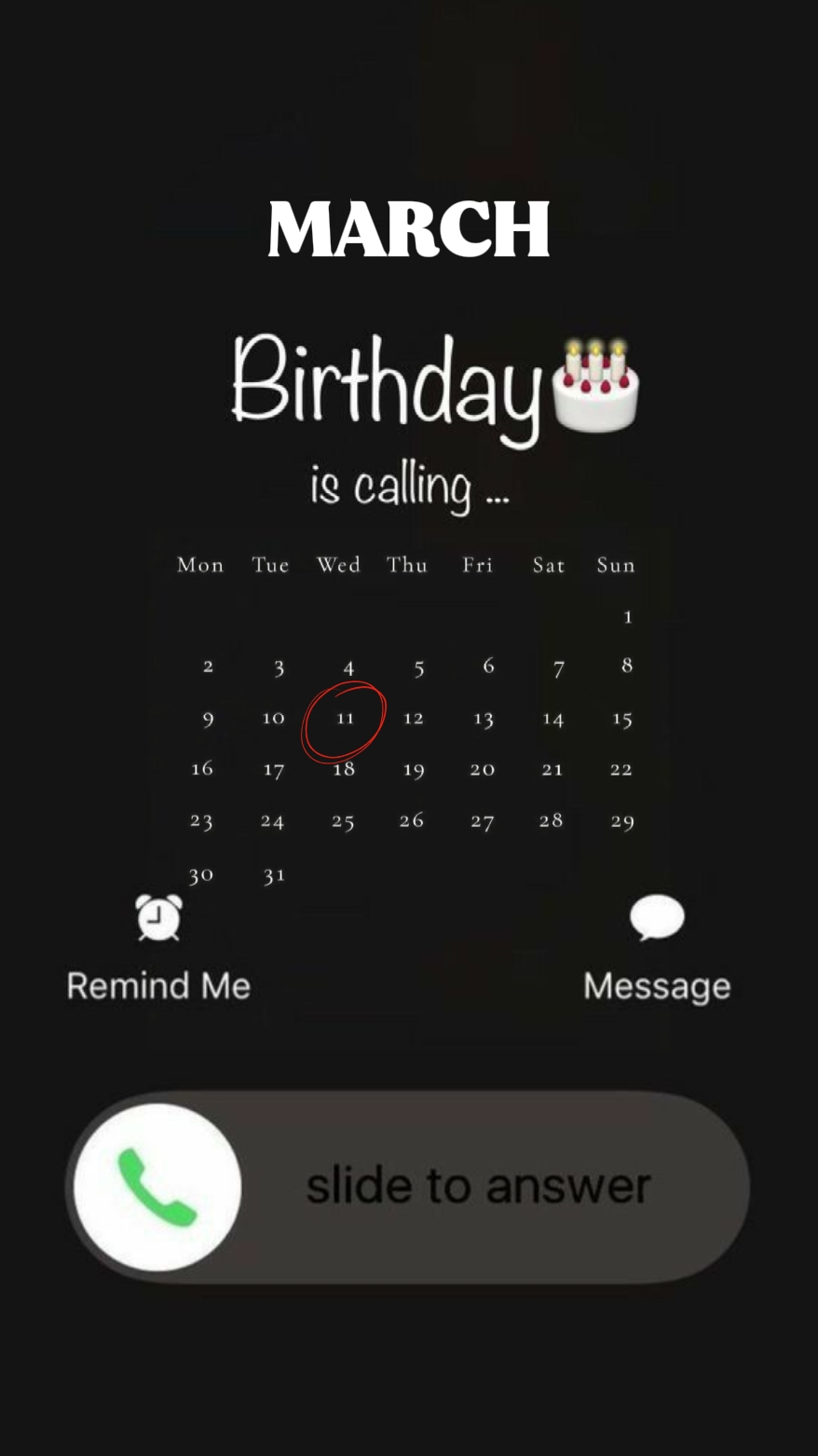 March 11 Birthday