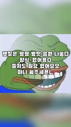 햇빛은 쨍쨍 병맛 음원 나눔ㅇ