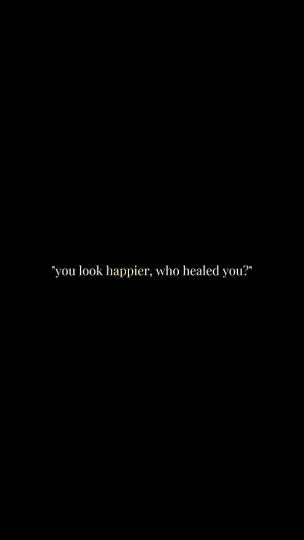 you look happier
