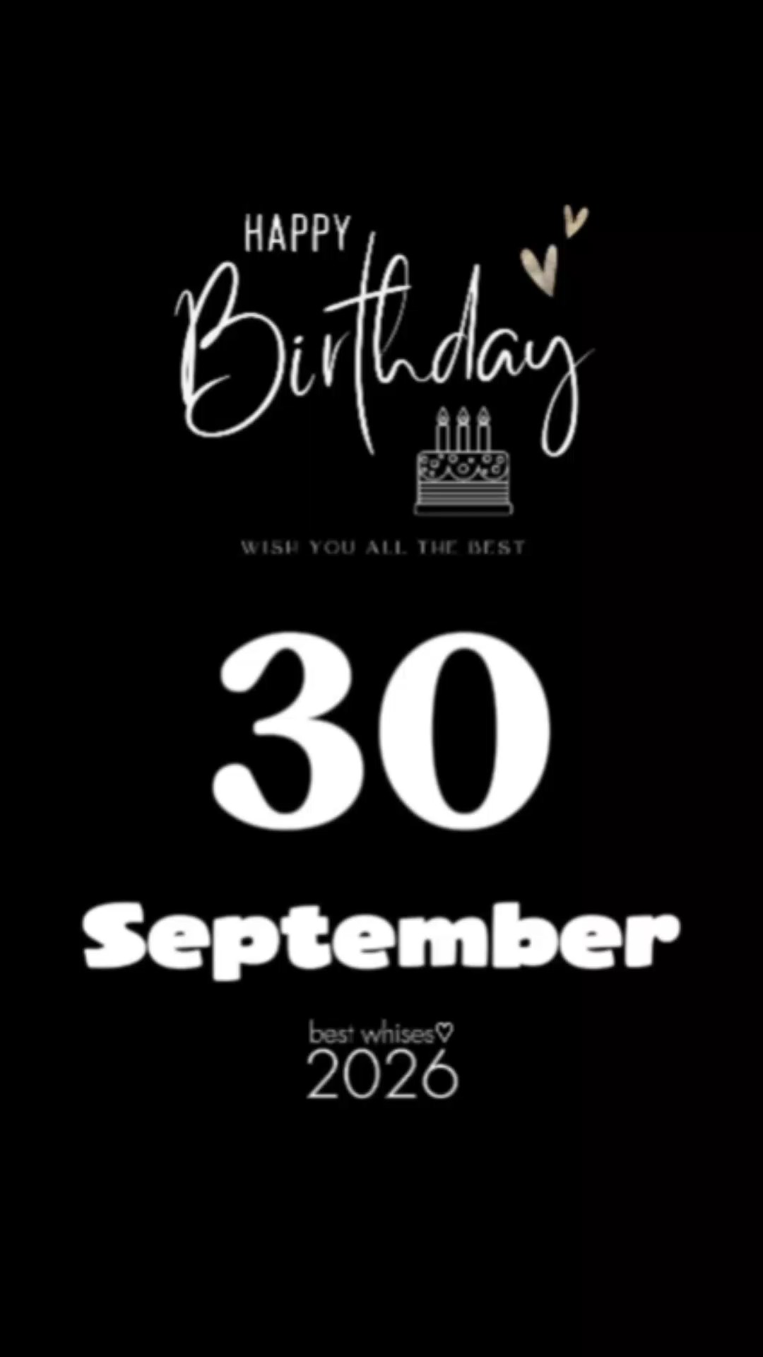 HBD 30 SEPTEMBER 