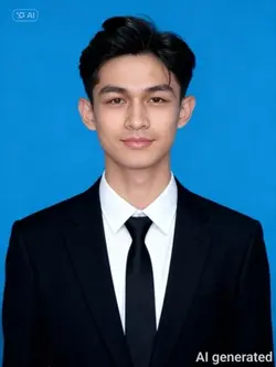 Pas foto latar biru
