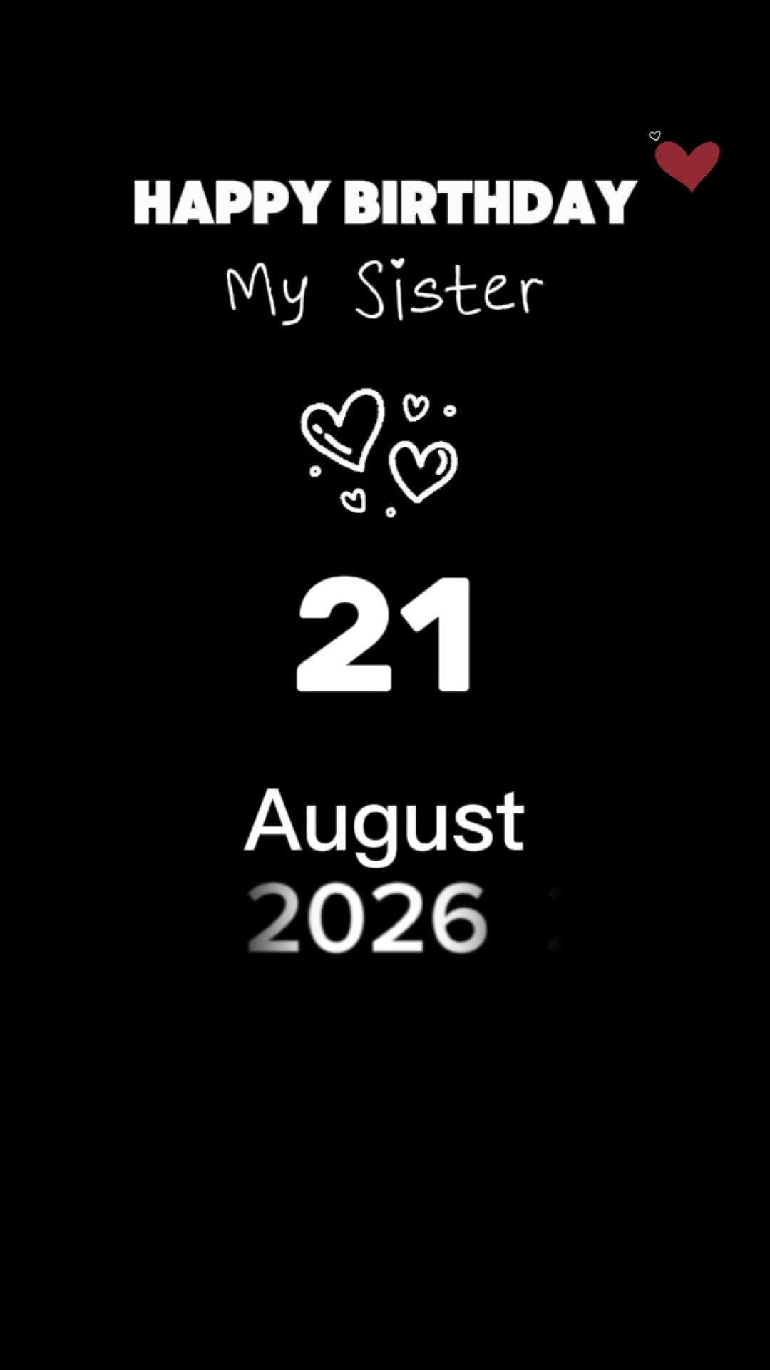 HBD SISTER 21 AUGUST