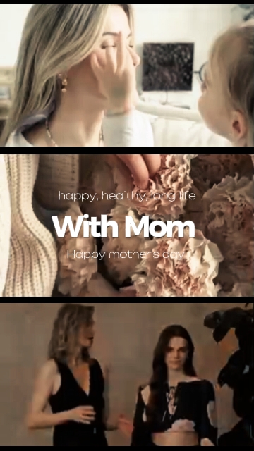 Com a mamãe 