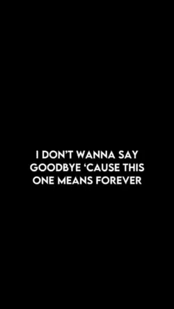 dont wanna say bye