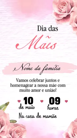 convite dia mães 