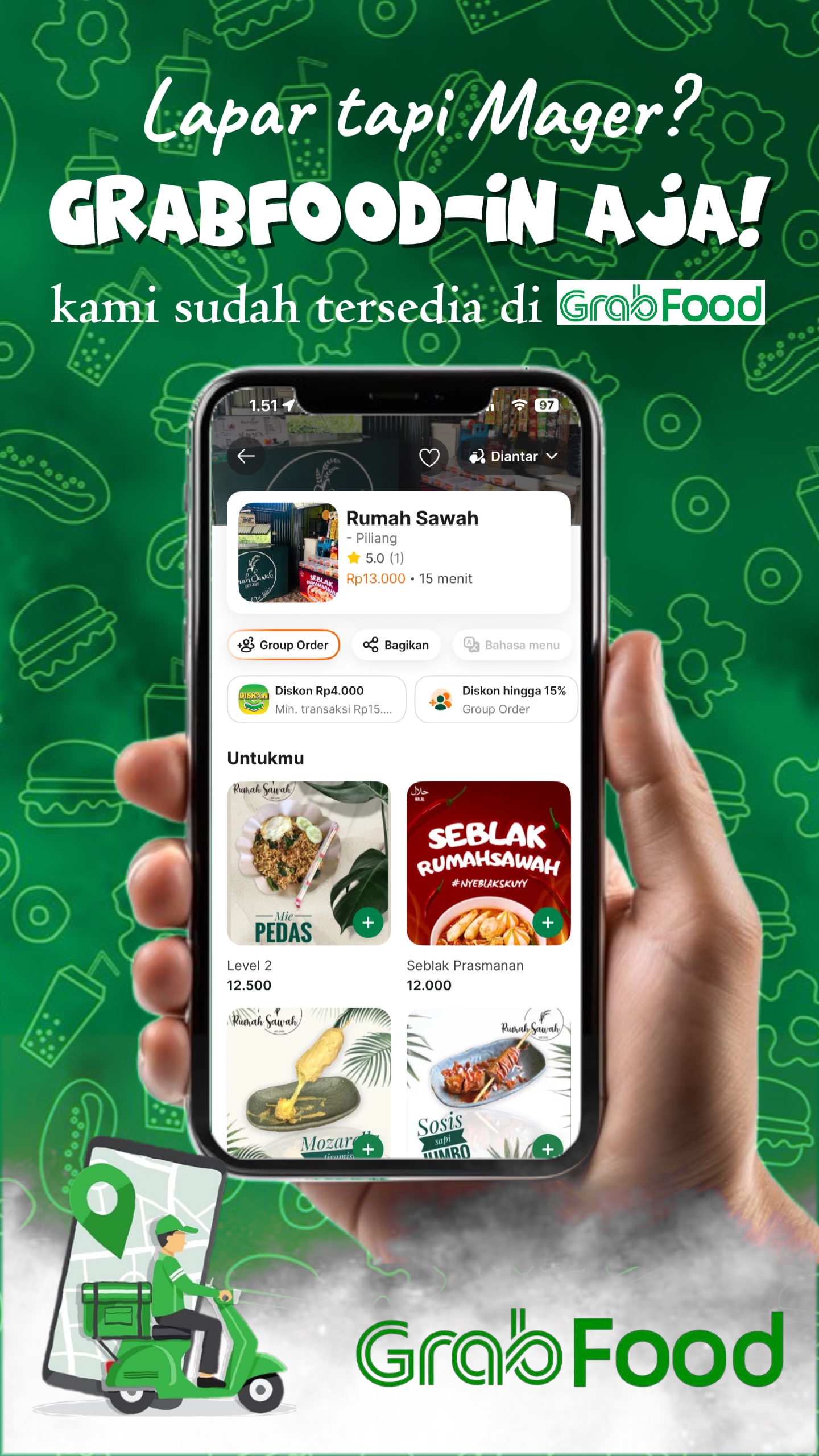 Tersedia di GrabFood