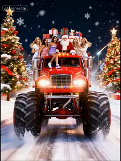 Santa Monster Truck