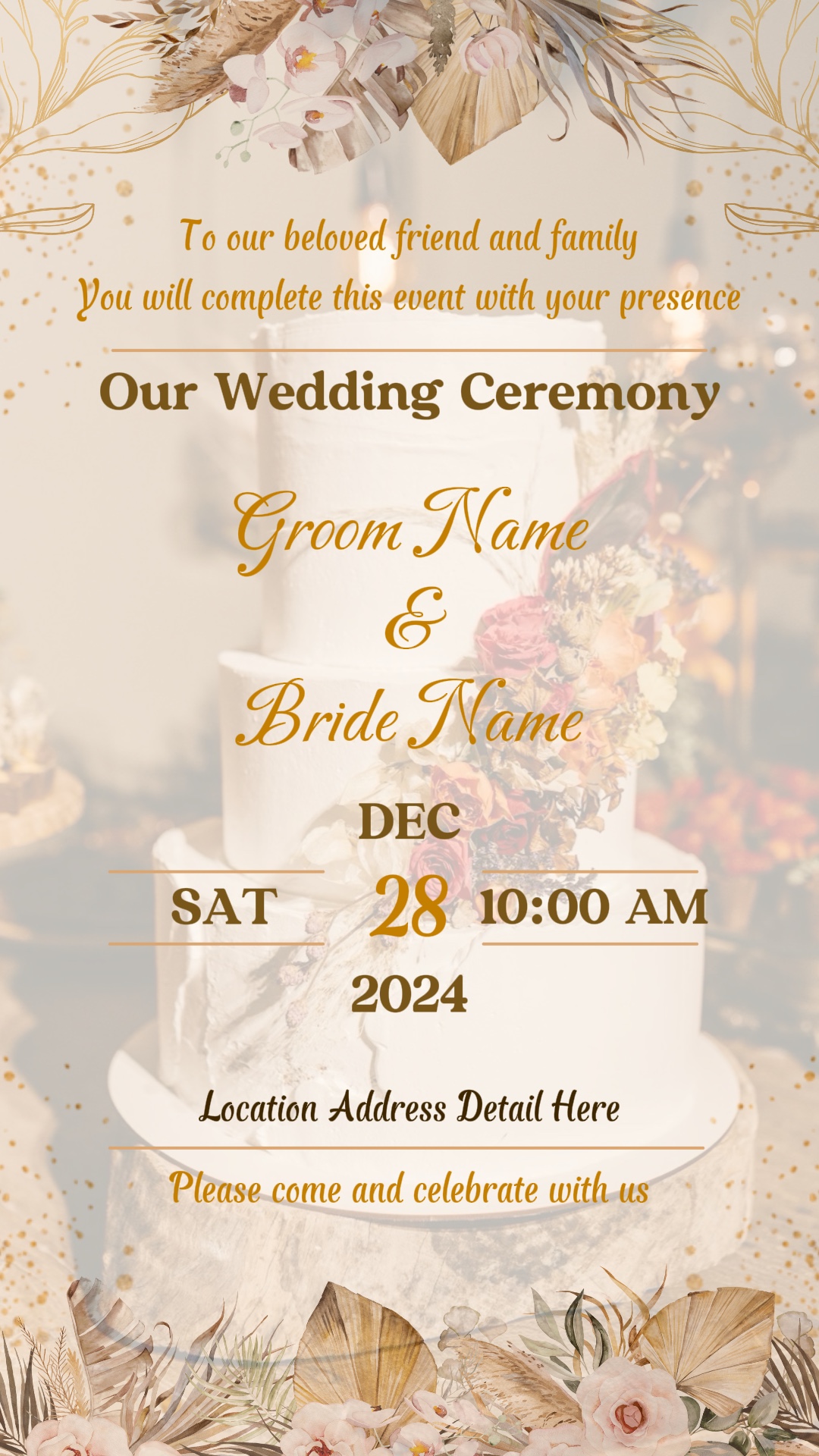 Convite de casamento