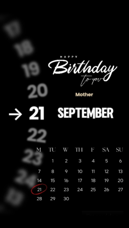 HBD MOM 21 DE SETEMBRO