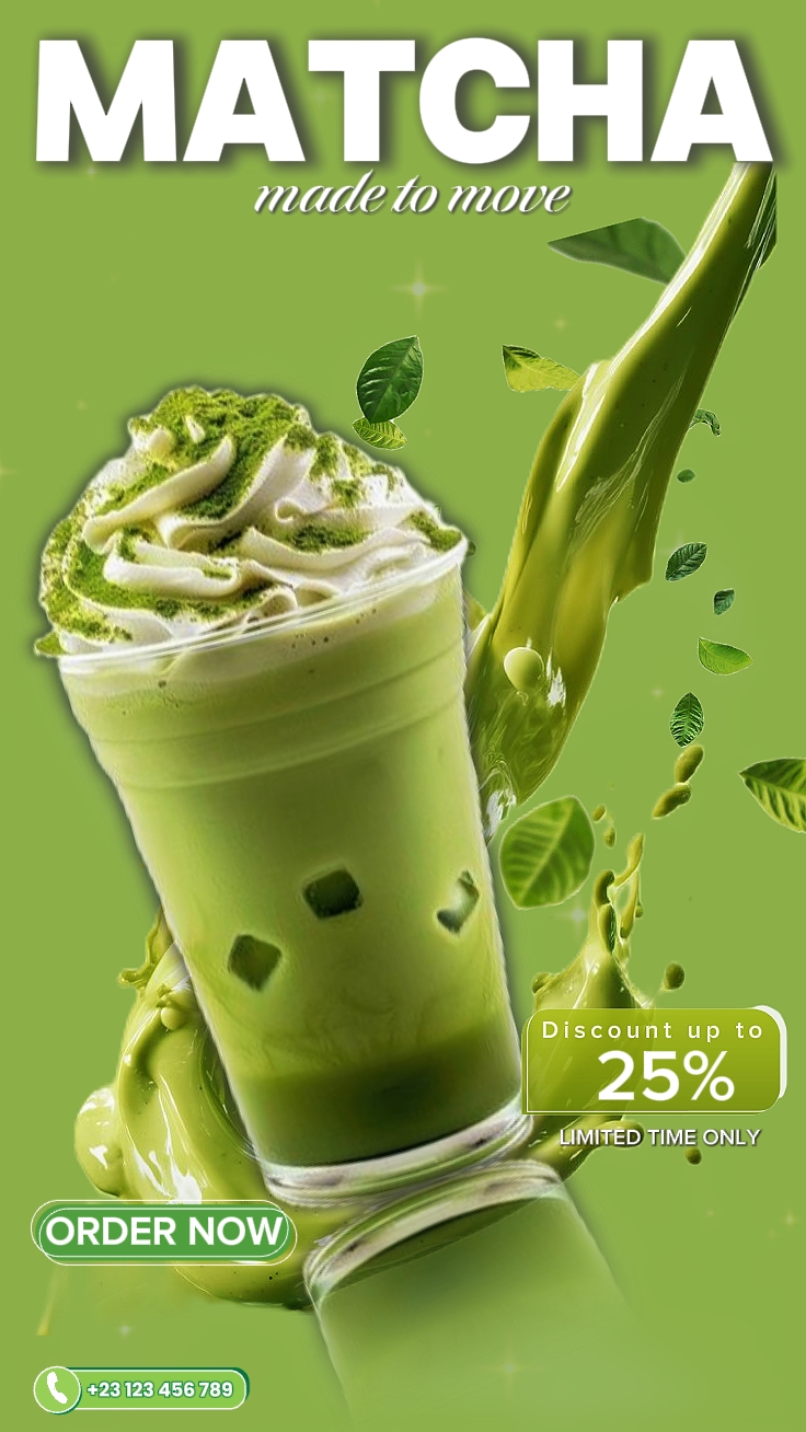 Anuncios de póster de Matcha