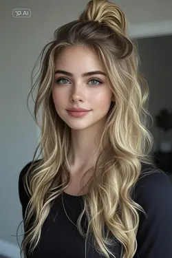 BLOND WAVY HAIR