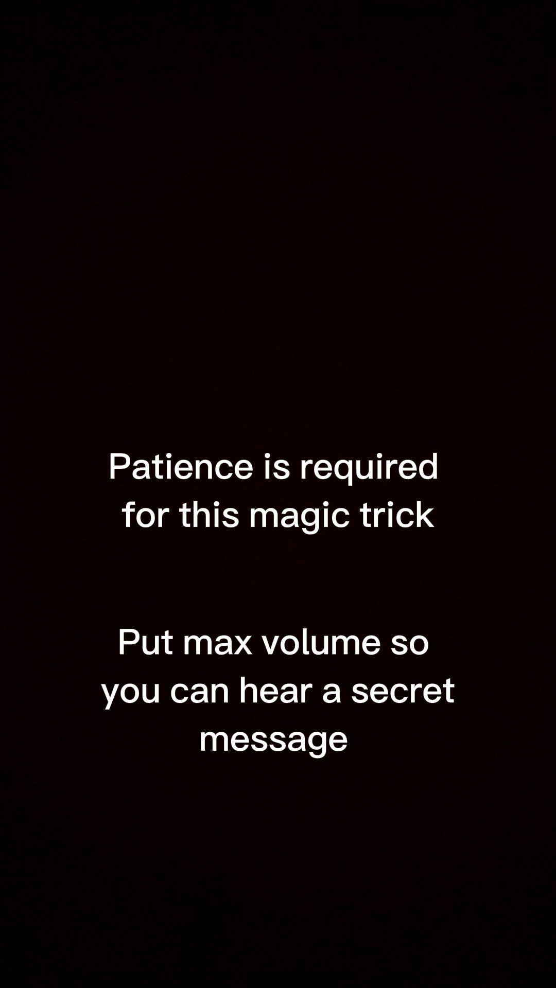 Wait till the end