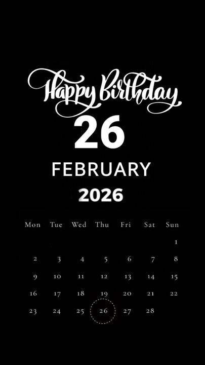 HBD 26 FEBRUARY 2026