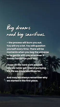Need big sacrifices