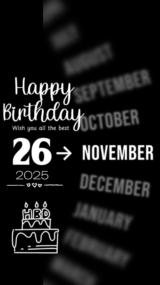 HBD 26 NOVEMBER 
