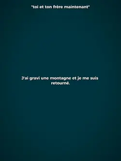 J'ai gravi une monta