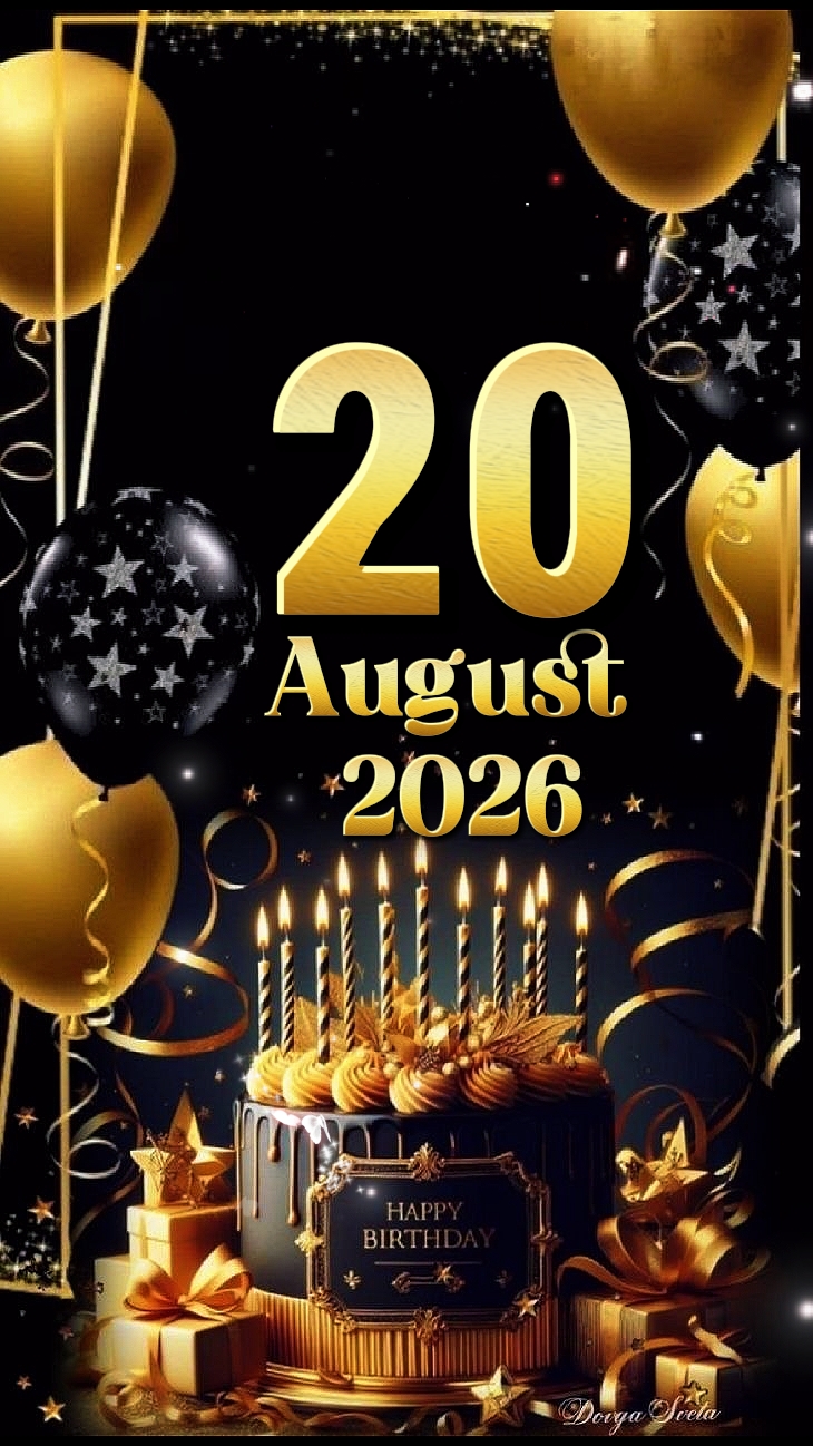 HBD 20 August 2026