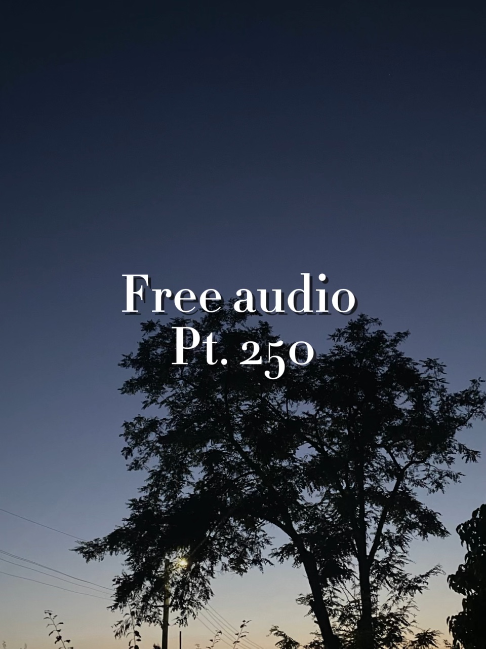 Free audio pt. 250