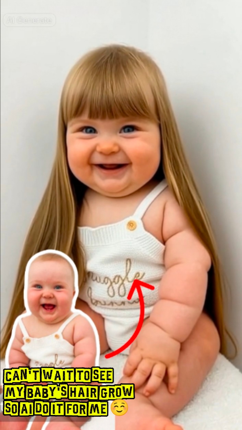 Tendance cheveux longs pour bébé