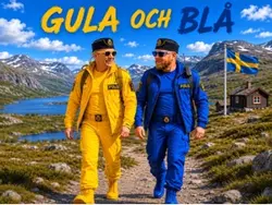 Gula och blå