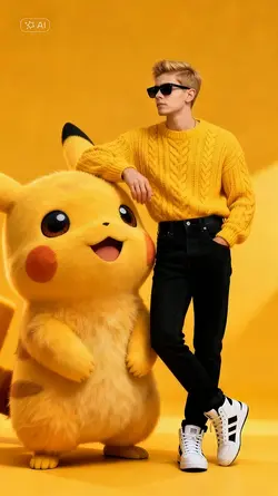 With Pikachu