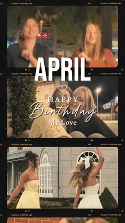 April birthday scrol