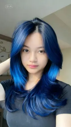 rambut biru