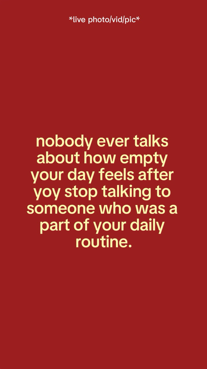 nobody ever talks