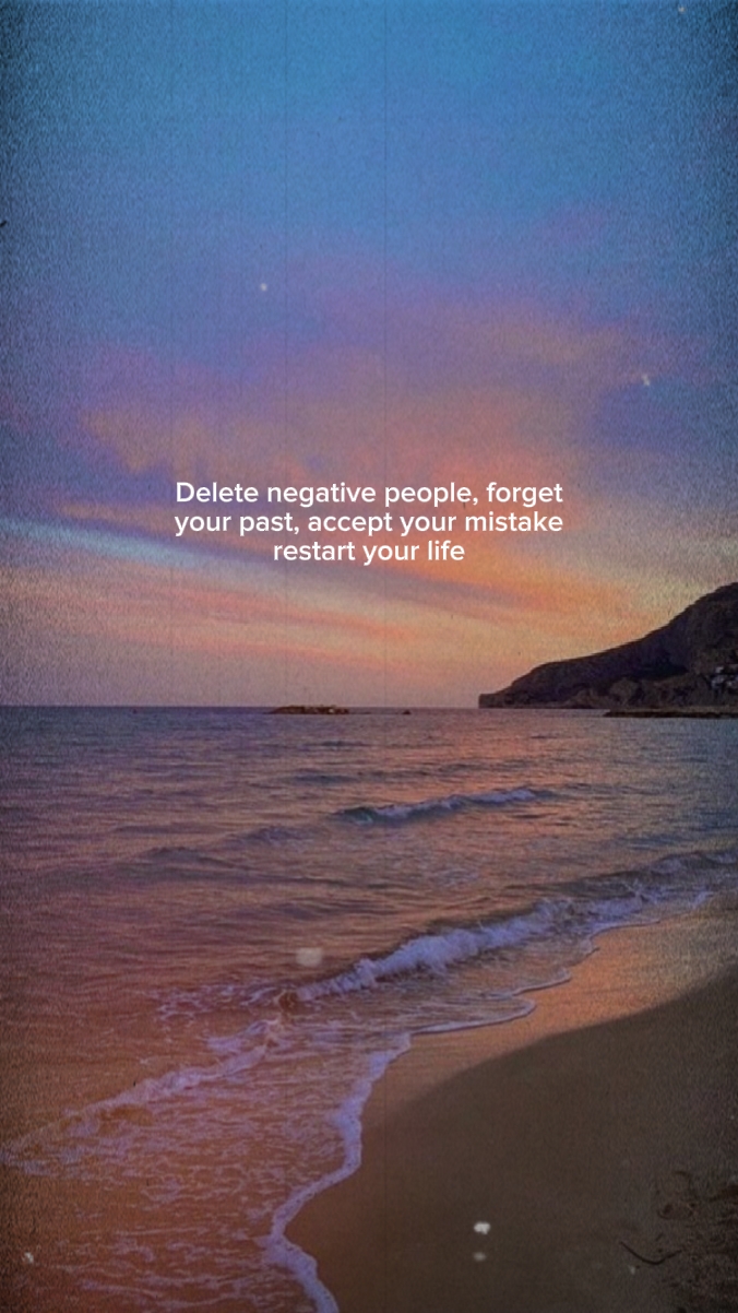 delete negative ppl.