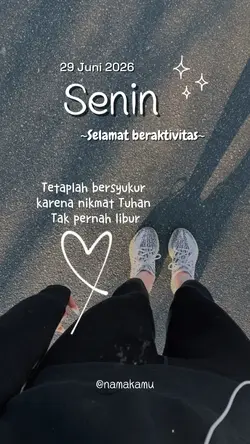 Senin, 29 Juni 2026