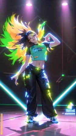 Neon dance vibe