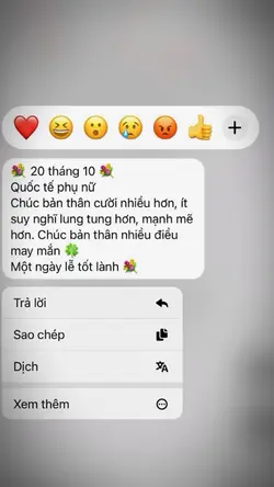 20/10 chúc bản thân