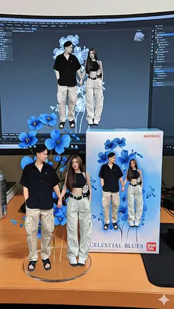 langsung miniatur 3D