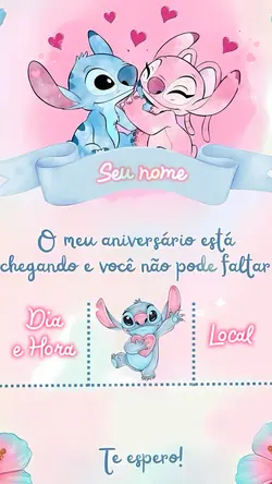 Convite aniversário 